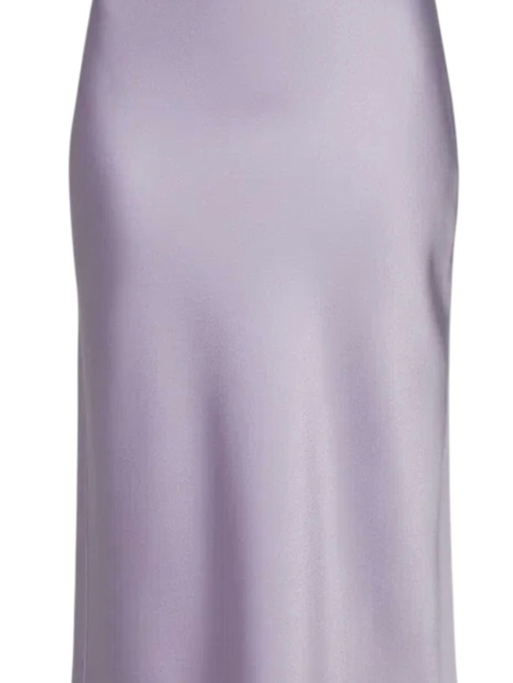 Rachel Lavender Satin Midi Skirt